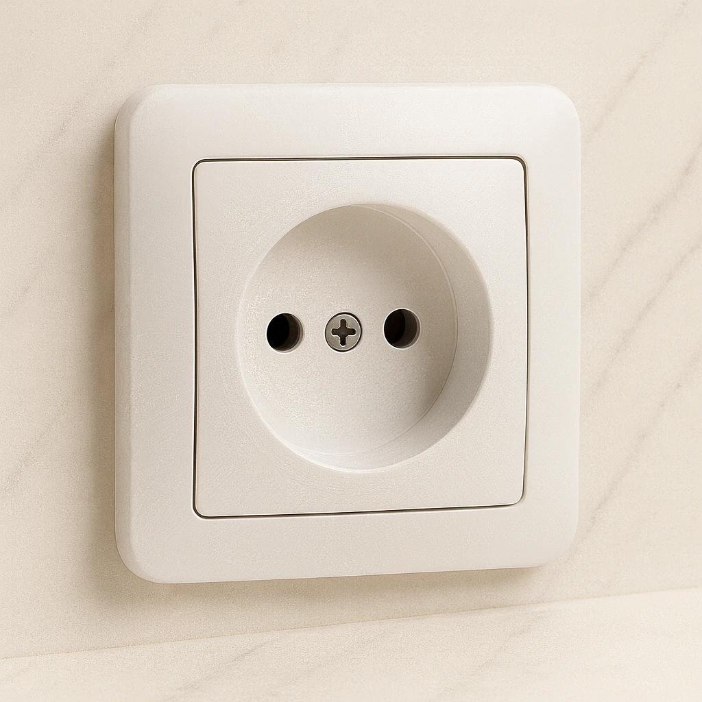 Обычная пластиковая розетка