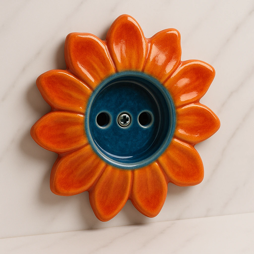 Керамическая накладка в форме цветка