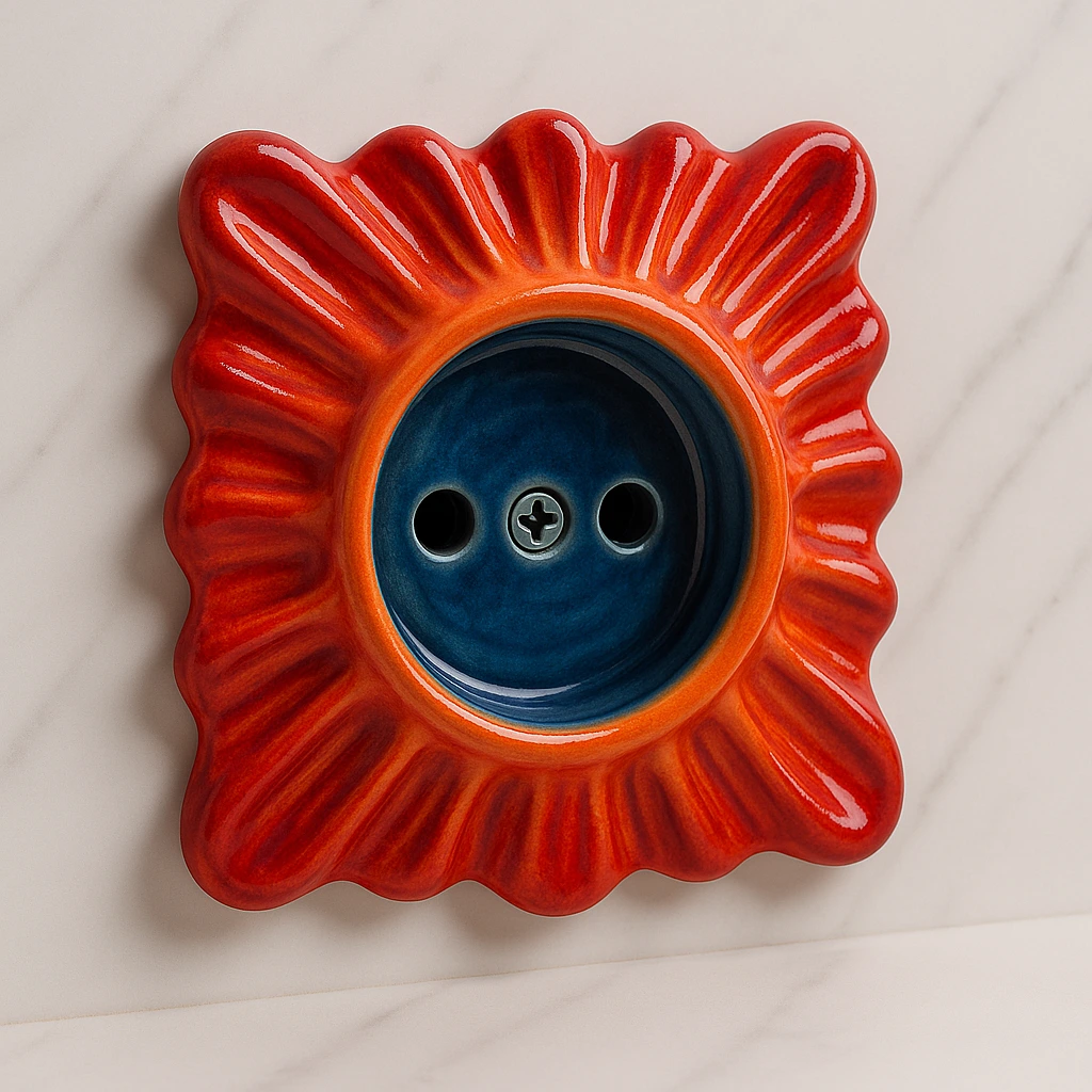 Яркая керамическая накладка (красно-синяя)